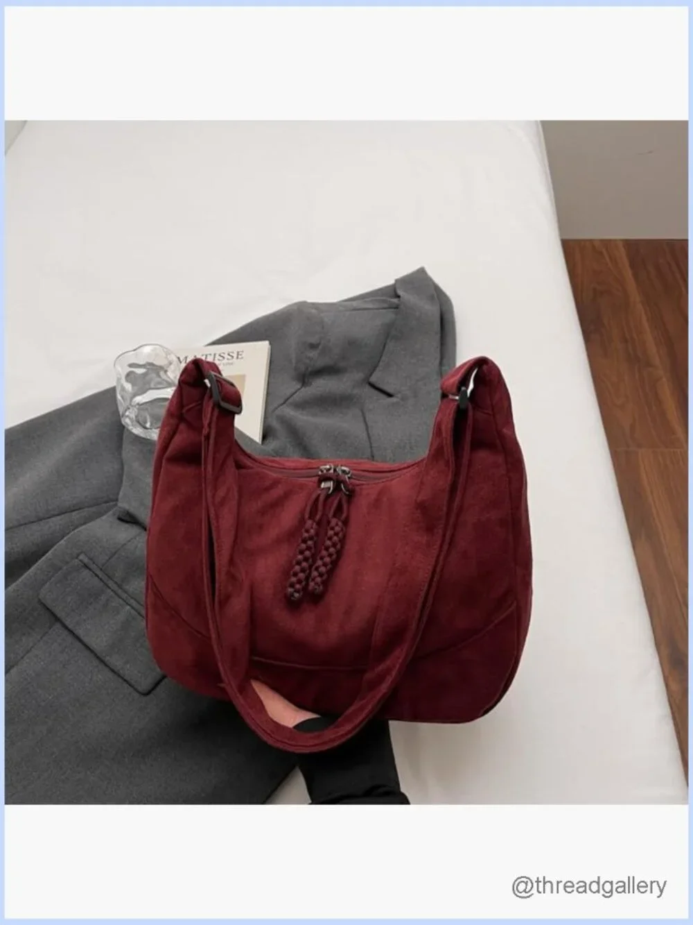 Ultra Soft Foldable Vegan Leather Crossbody Hobo Handbag Tote Shoulder Bag Purse